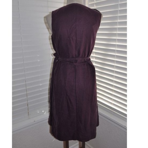 TUSALE New KENNETH COLE Aubergine Silk Wrap Dress - Picture 7 of 8